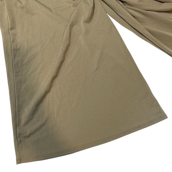 GUESS Khaki Green Cross-Front Halter Jumpsuit w/ Wrap-Around Waist Ties, NWOT! - Picture 8 of 10